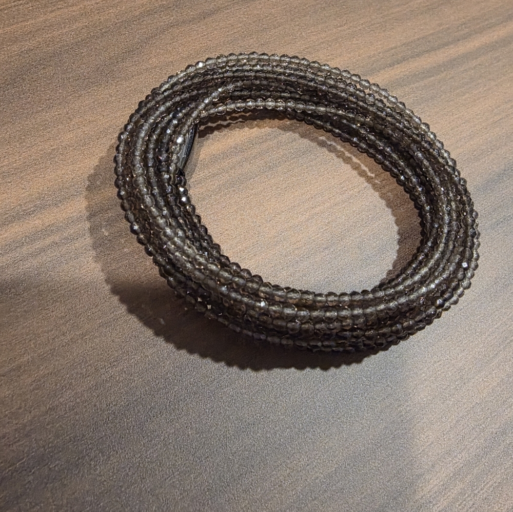 Story By Kranz & Ziegler Smokey Quartz Beaded Wrap Bracelet or Necklace